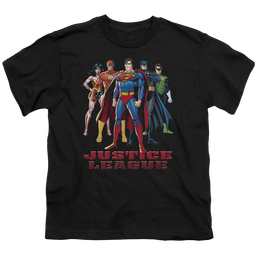 Justice League In League - Youth T-Shirt Youth T-Shirt (Ages 8-12) Justice League   