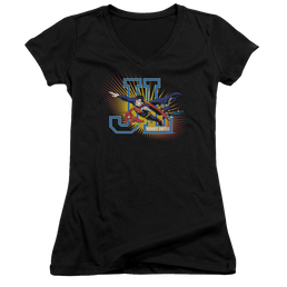 Justice League Heroes United Juniors V-Neck T-Shirt Juniors V-Neck T-Shirt Justice League   