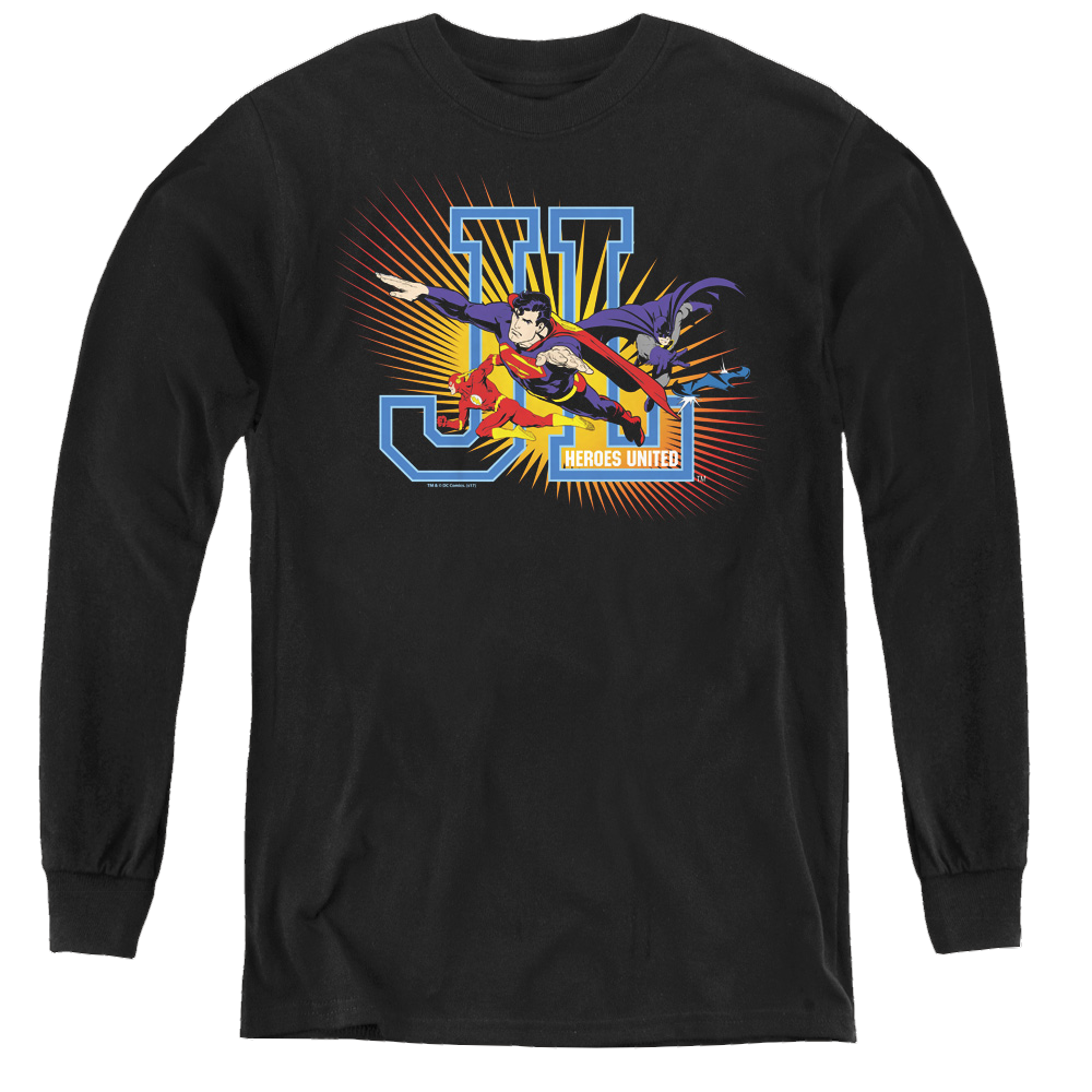 Justice League Heroes United - Youth Long Sleeve T-Shirt Youth Long Sleeve T-Shirt Justice League   
