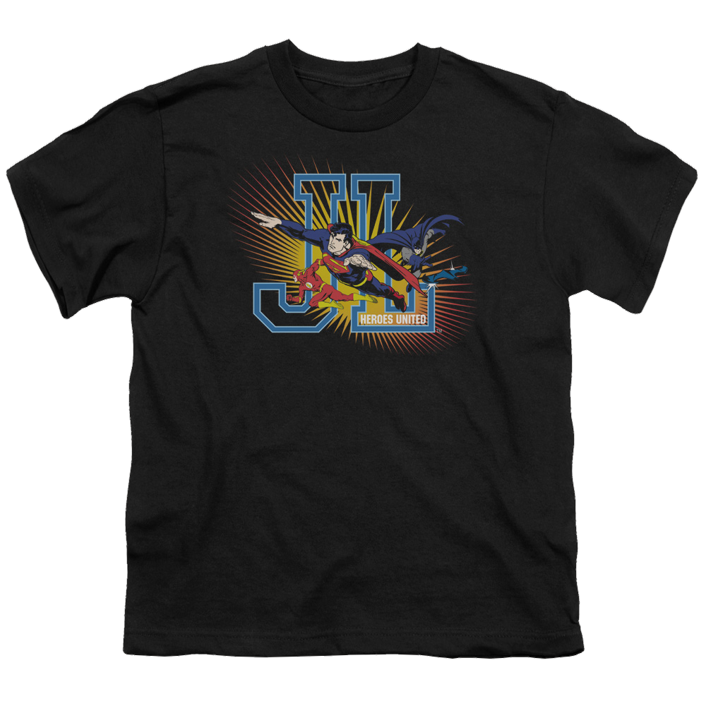 Justice League Heroes United - Youth T-Shirt Youth T-Shirt (Ages 8-12) Justice League   