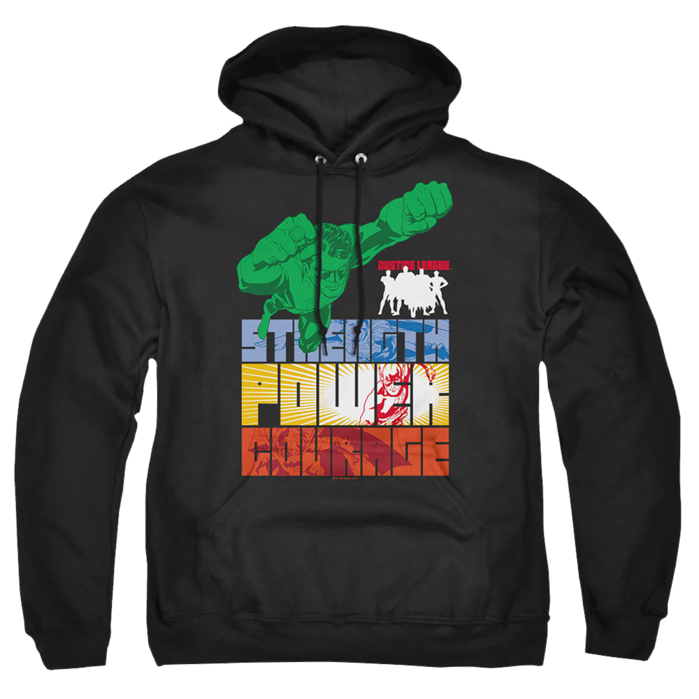 Justice League Heroic Qualities Pullover Hoodie Pullover Hoodie Justice League   