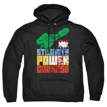 Justice League Heroic Qualities Pullover Hoodie Pullover Hoodie Justice League   