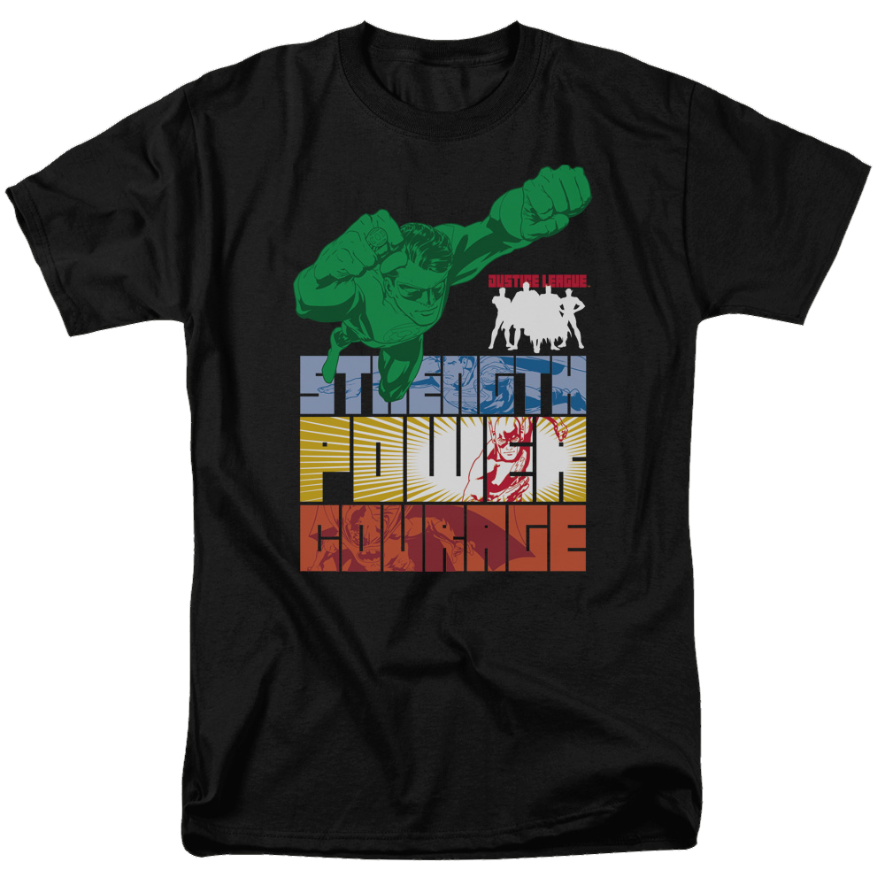 Justice League Heroic Qualities Men's Regular Fit T-Shirt Men's Regular Fit T-Shirt Justice League   