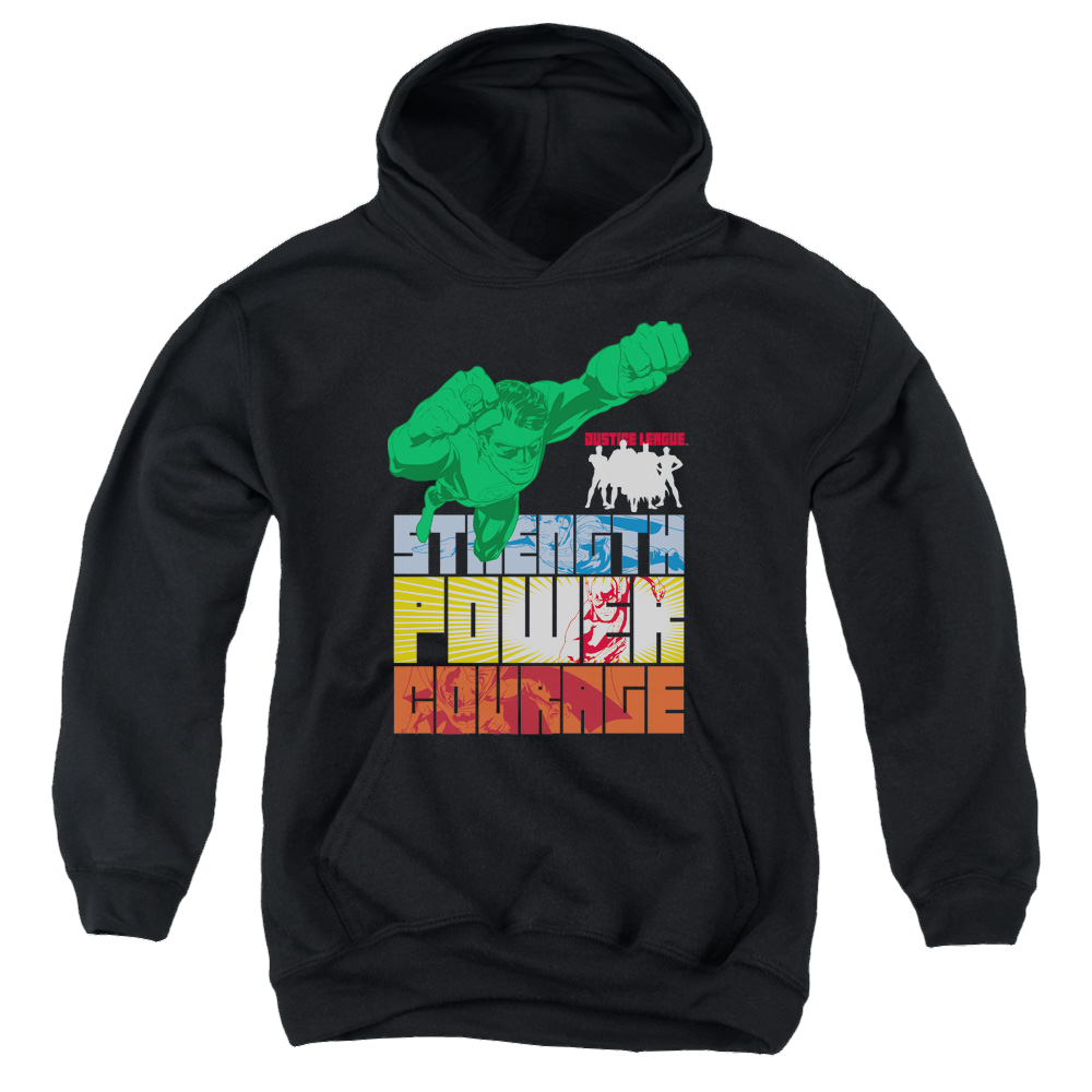 Justice League Heroic Qualities - Youth Hoodie Youth Hoodie (Ages 8-12) Justice League   