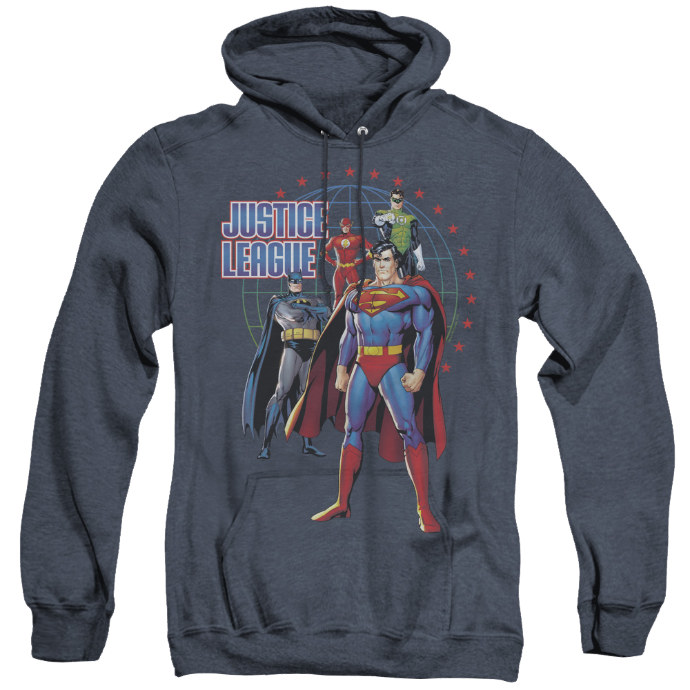 Justice League Protectors - Heather Pullover Hoodie Heather Pullover Hoodie Justice League   