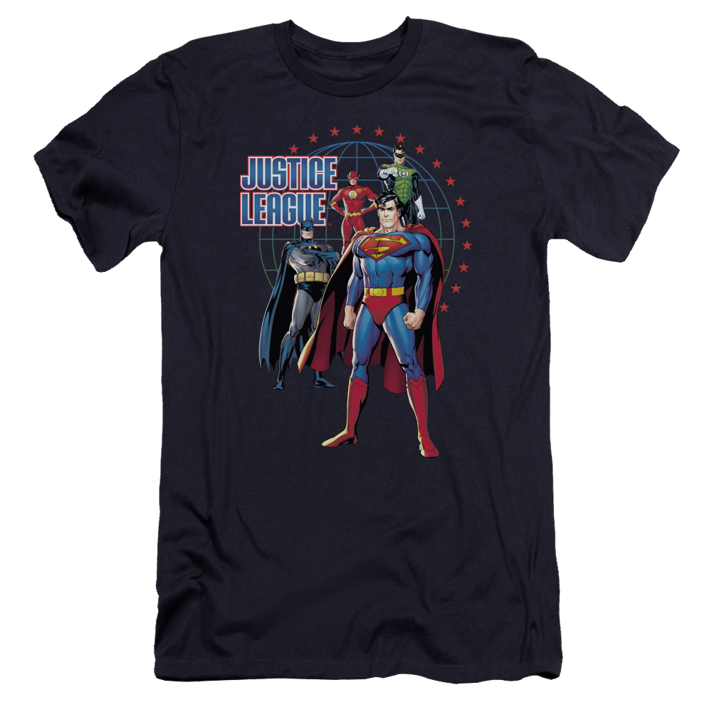 Justice League Protectors Men's Premium Slim Fit T-Shirt Men's Premium Slim Fit T-Shirt Justice League   