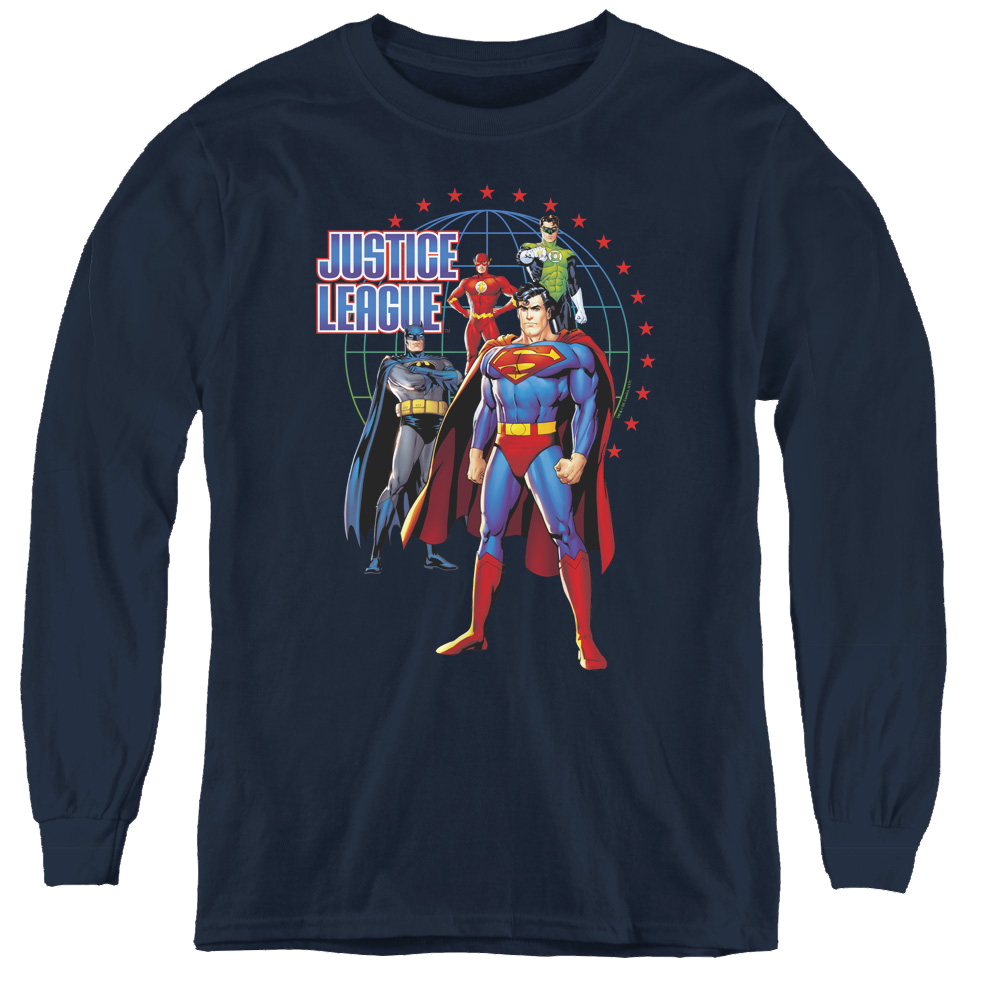 Justice League Protectors - Youth Long Sleeve T-Shirt Youth Long Sleeve T-Shirt Justice League   