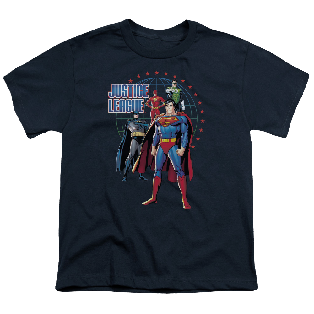 Justice League Protectors - Youth T-Shirt Youth T-Shirt (Ages 8-12) Justice League   