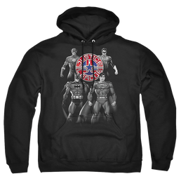 Justice League Shades Of Gray Pullover Hoodie Pullover Hoodie Justice League   