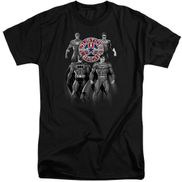 Justice League Shades Of Gray Men's Tall Fit T-Shirt Men's Tall Fit T-Shirt Justice League   