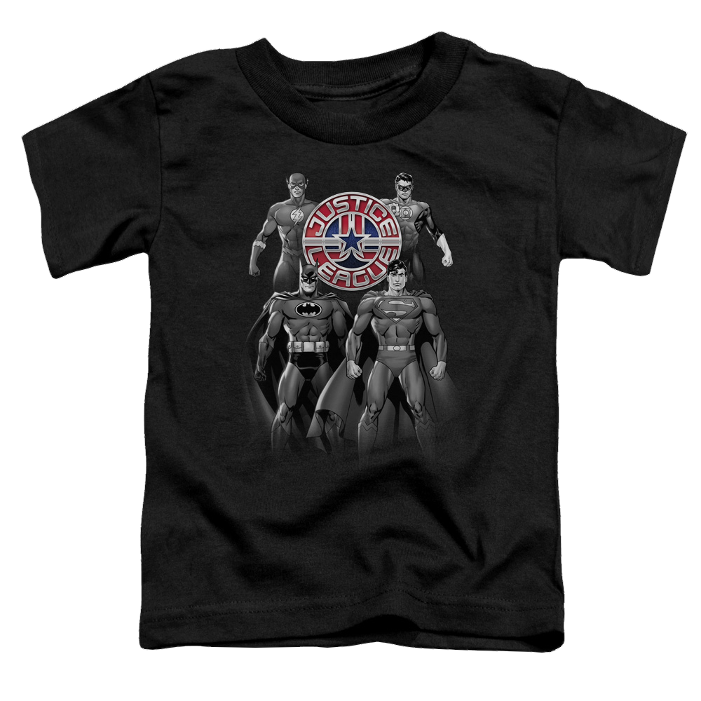 Justice League Shades Of Gray - Toddler T-Shirt Toddler T-Shirt Justice League   