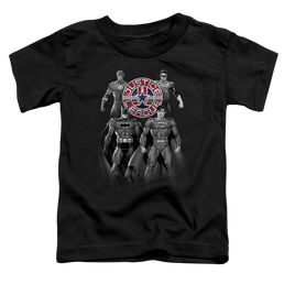 Justice League Shades Of Gray - Toddler T-Shirt Toddler T-Shirt Justice League   