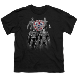 Justice League Shades Of Gray - Youth T-Shirt Youth T-Shirt (Ages 8-12) Justice League   