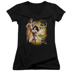 Justice League Wonder Woman Juniors V-Neck T-Shirt Juniors V-Neck T-Shirt Wonder Woman   