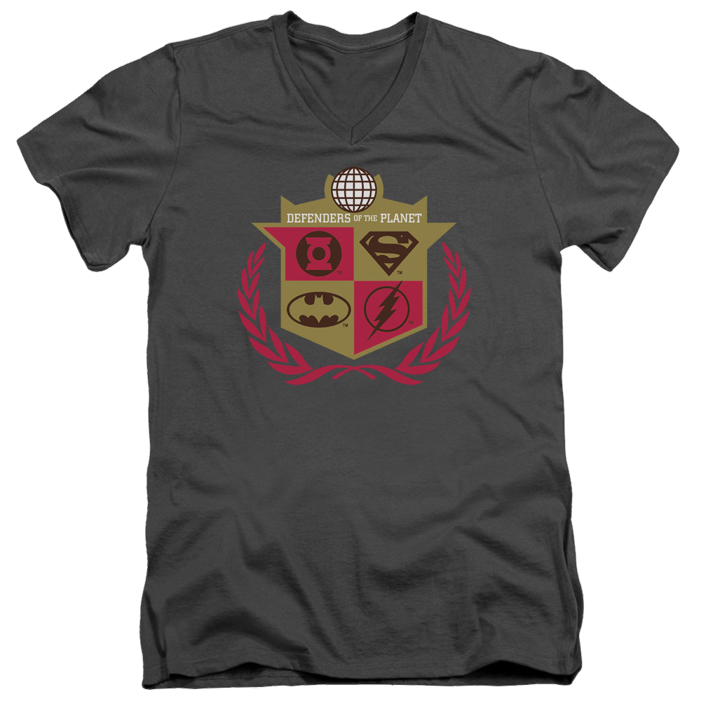 Justice League Defenders Men's V-Neck T-Shirt Men's V-Neck T-Shirt Justice League   