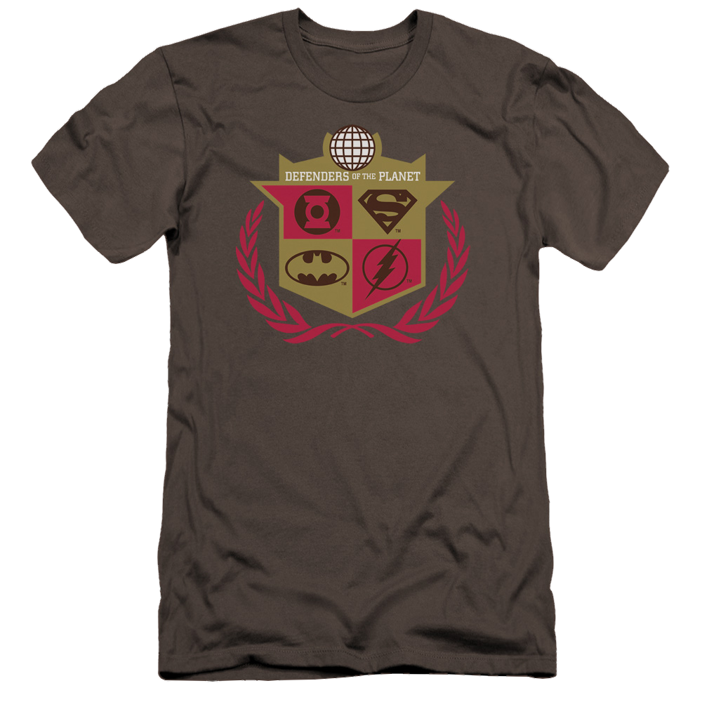 Justice League Defenders Men's Premium Slim Fit T-Shirt Men's Premium Slim Fit T-Shirt Justice League   