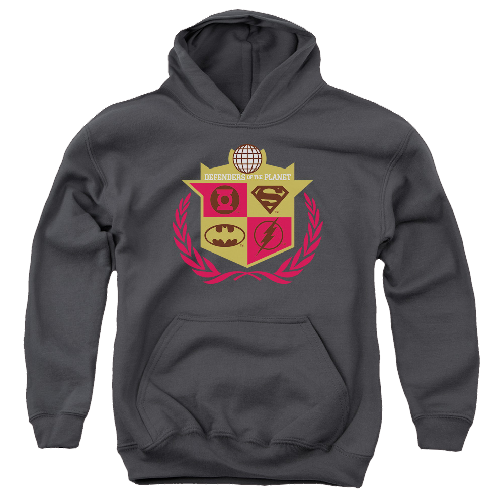 Justice League Defenders - Youth Hoodie Youth Hoodie (Ages 8-12) Justice League   