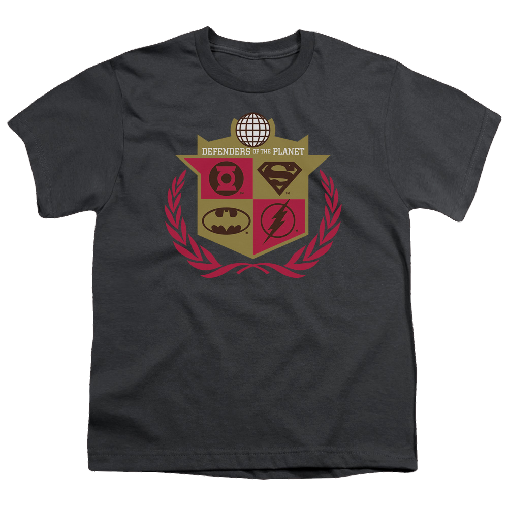 Justice League Defenders - Youth T-Shirt Youth T-Shirt (Ages 8-12) Justice League   