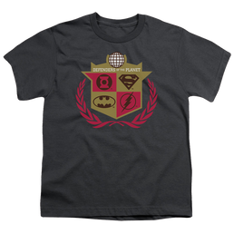 Justice League Defenders - Youth T-Shirt Youth T-Shirt (Ages 8-12) Justice League   