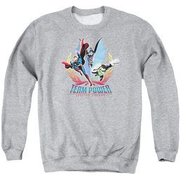 Justice League Team Power Men's Crewneck Sweatshirt Men's Crewneck Sweatshirt Justice League   