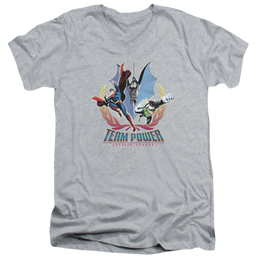 Justice League Team Power Men's V-Neck T-Shirt Men's V-Neck T-Shirt Justice League   