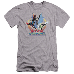 Justice League Team Power Men's Premium Slim Fit T-Shirt Men's Premium Slim Fit T-Shirt Justice League   