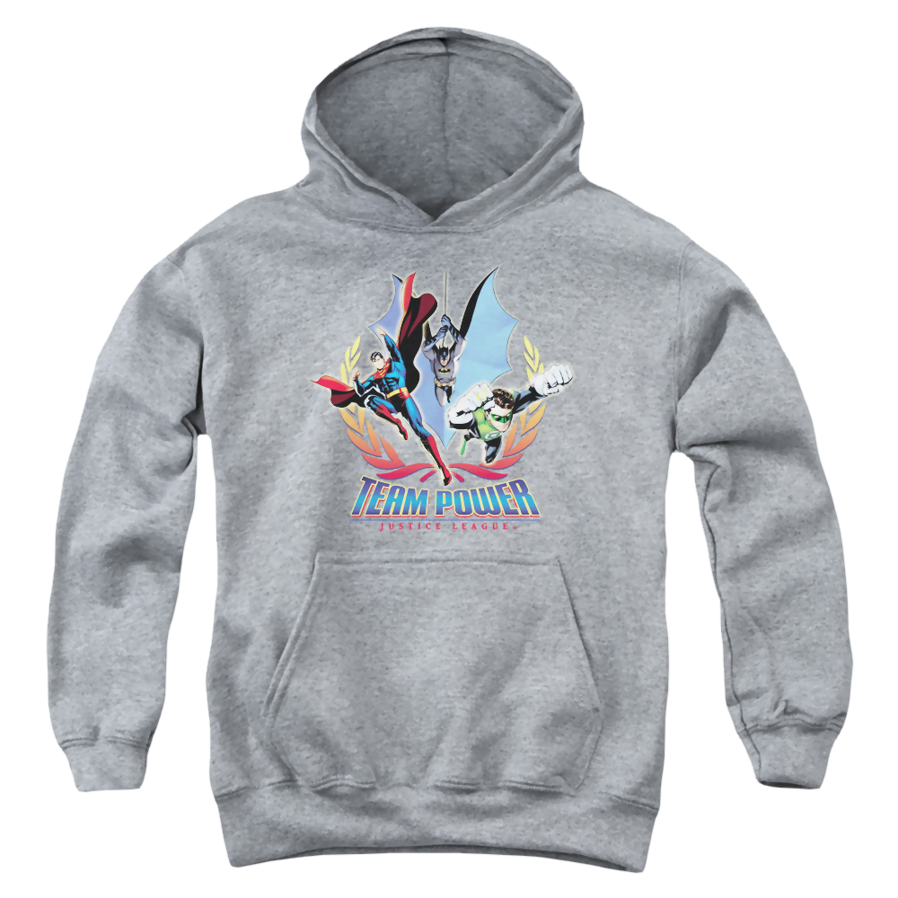 Justice League Team Power - Youth Hoodie Youth Hoodie (Ages 8-12) Justice League   