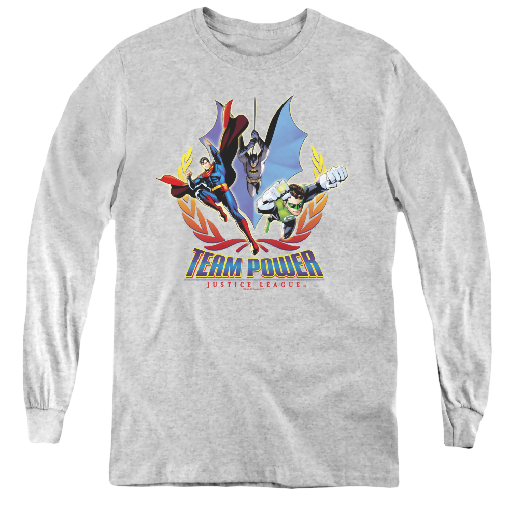 Justice League Team Power - Youth Long Sleeve T-Shirt Youth Long Sleeve T-Shirt Justice League   
