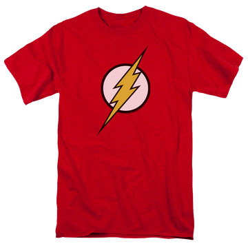 Red men's regular fit t-shirt with Flash Logo graphic