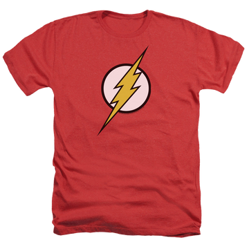 Red men's heather t-shirt with Flash Logo graphic