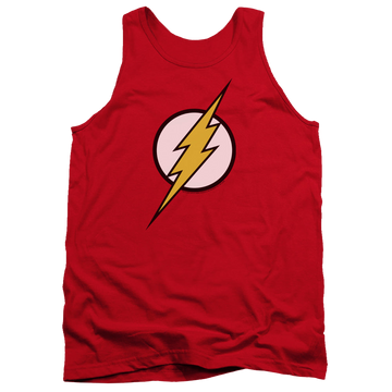 Red men's tank with Flash Logo graphic