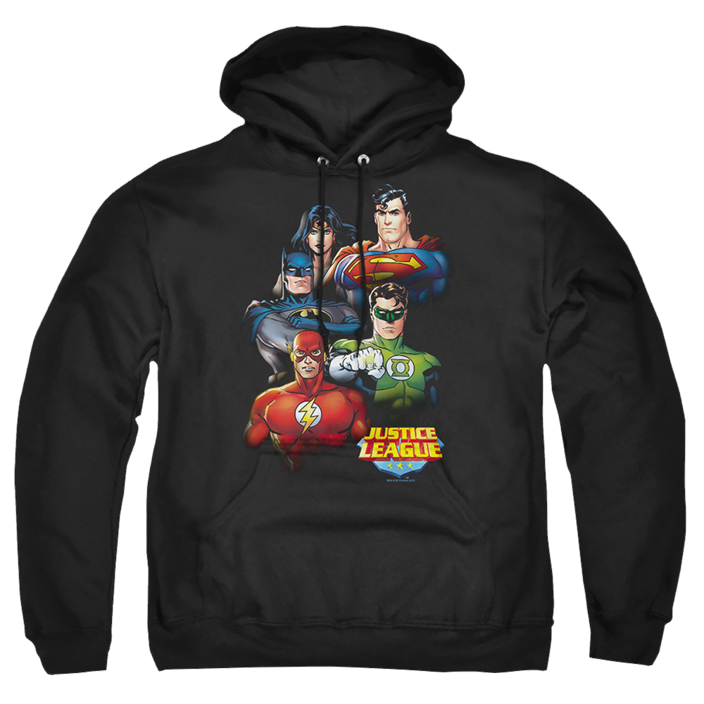 Justice League Group Portrait Pullover Hoodie Pullover Hoodie Justice League   