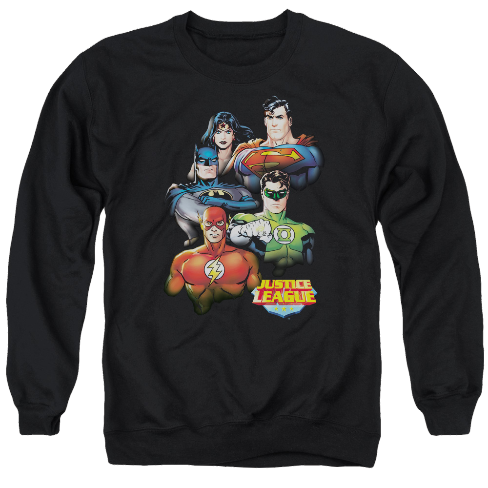 Justice League Group Portrait Men's Crewneck Sweatshirt Men's Crewneck Sweatshirt Justice League   
