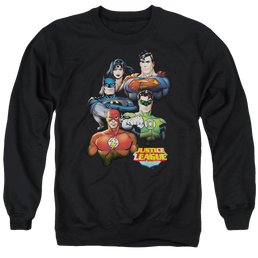 Justice League Group Portrait Men's Crewneck Sweatshirt Men's Crewneck Sweatshirt Justice League   