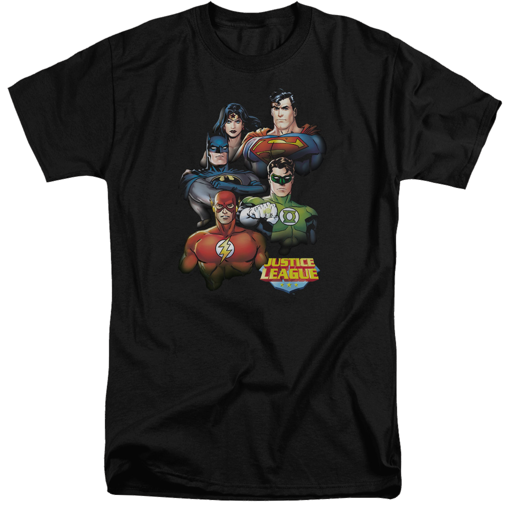 Justice League Group Portrait Men's Tall Fit T-Shirt Men's Tall Fit T-Shirt Justice League   