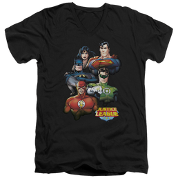 Justice League Group Portrait Men's V-Neck T-Shirt Men's V-Neck T-Shirt Justice League   