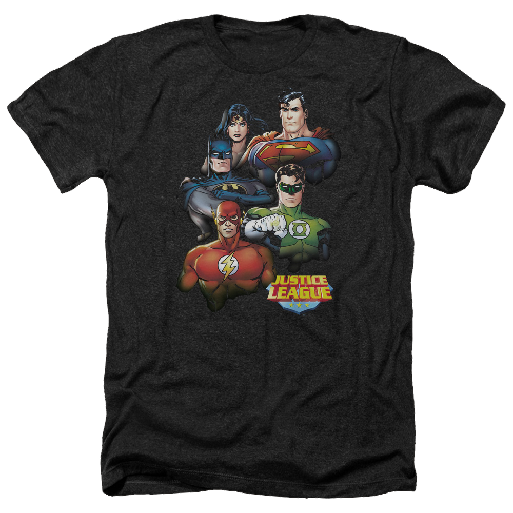 Justice League Group Portrait Men's Heather T-Shirt Men's Heather T-Shirt Justice League   