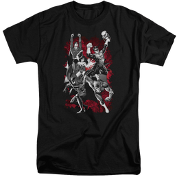 Justice League Jla Explosion Men's Tall Fit T-Shirt Men's Tall Fit T-Shirt Justice League   