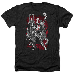 Justice League Jla Explosion Men's Heather T-Shirt Men's Heather T-Shirt Justice League   