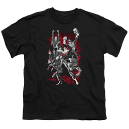 Justice League Jla Explosion - Youth T-Shirt Youth T-Shirt (Ages 8-12) Justice League   