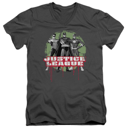 Justice League Jla Trio Men's V-Neck T-Shirt Men's V-Neck T-Shirt Justice League   