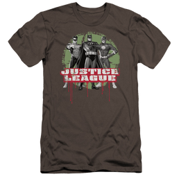 Justice League Jla Trio Men's Premium Slim Fit T-Shirt Men's Premium Slim Fit T-Shirt Justice League   