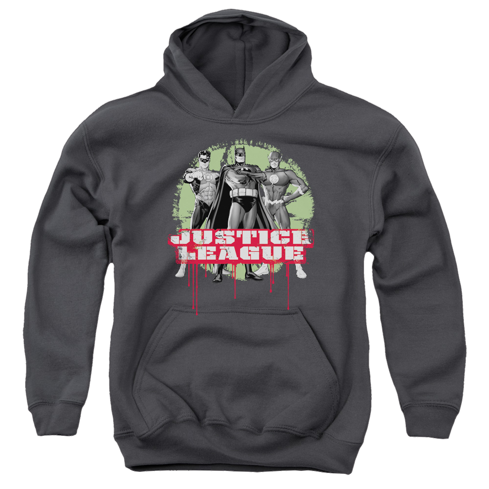 Justice League Jla Trio - Youth Hoodie Youth Hoodie (Ages 8-12) Justice League   