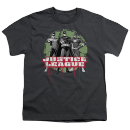 Justice League Jla Trio - Youth T-Shirt Youth T-Shirt (Ages 8-12) Justice League   