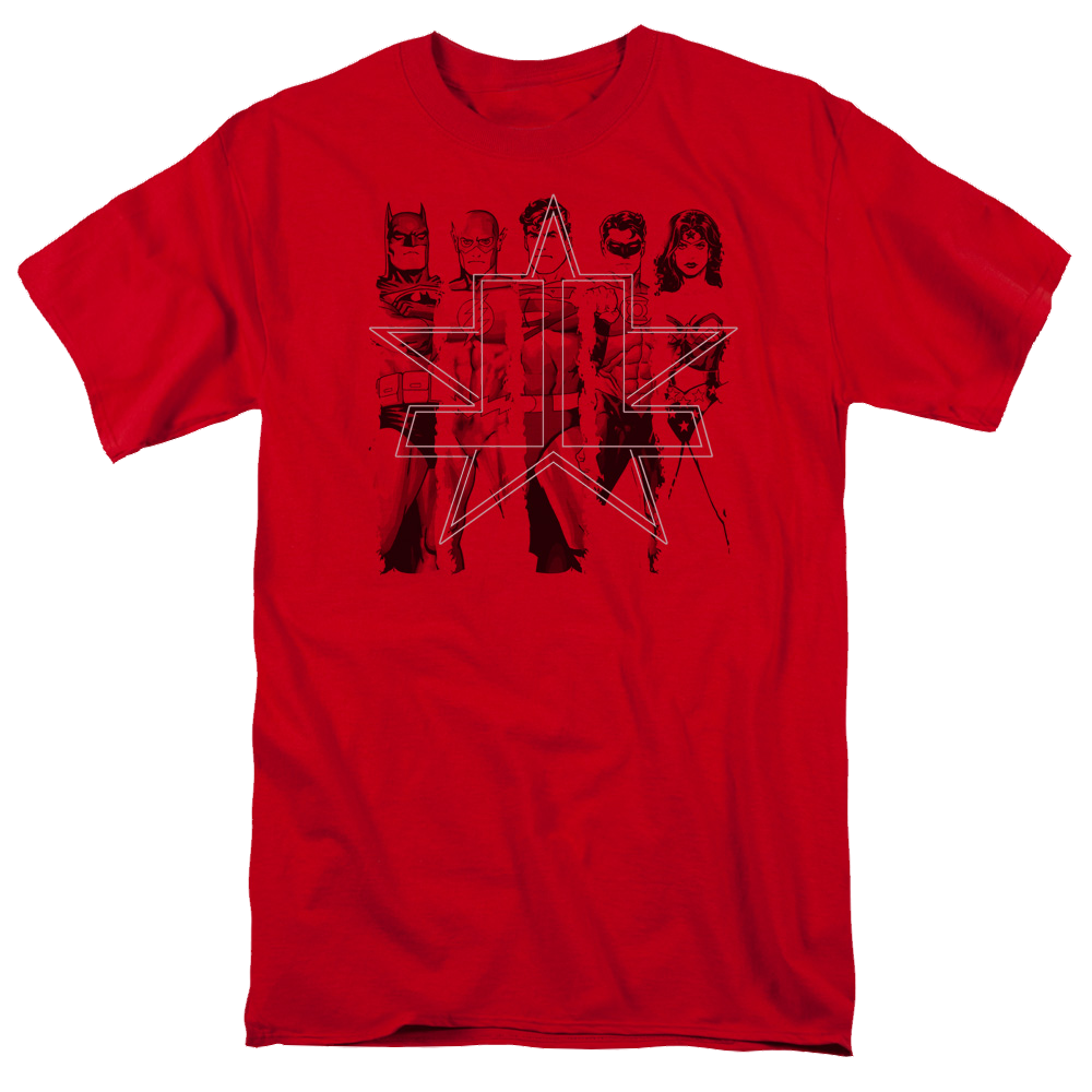 Justice League Five Stars Men's Regular Fit T-Shirt Men's Regular Fit T-Shirt Justice League   