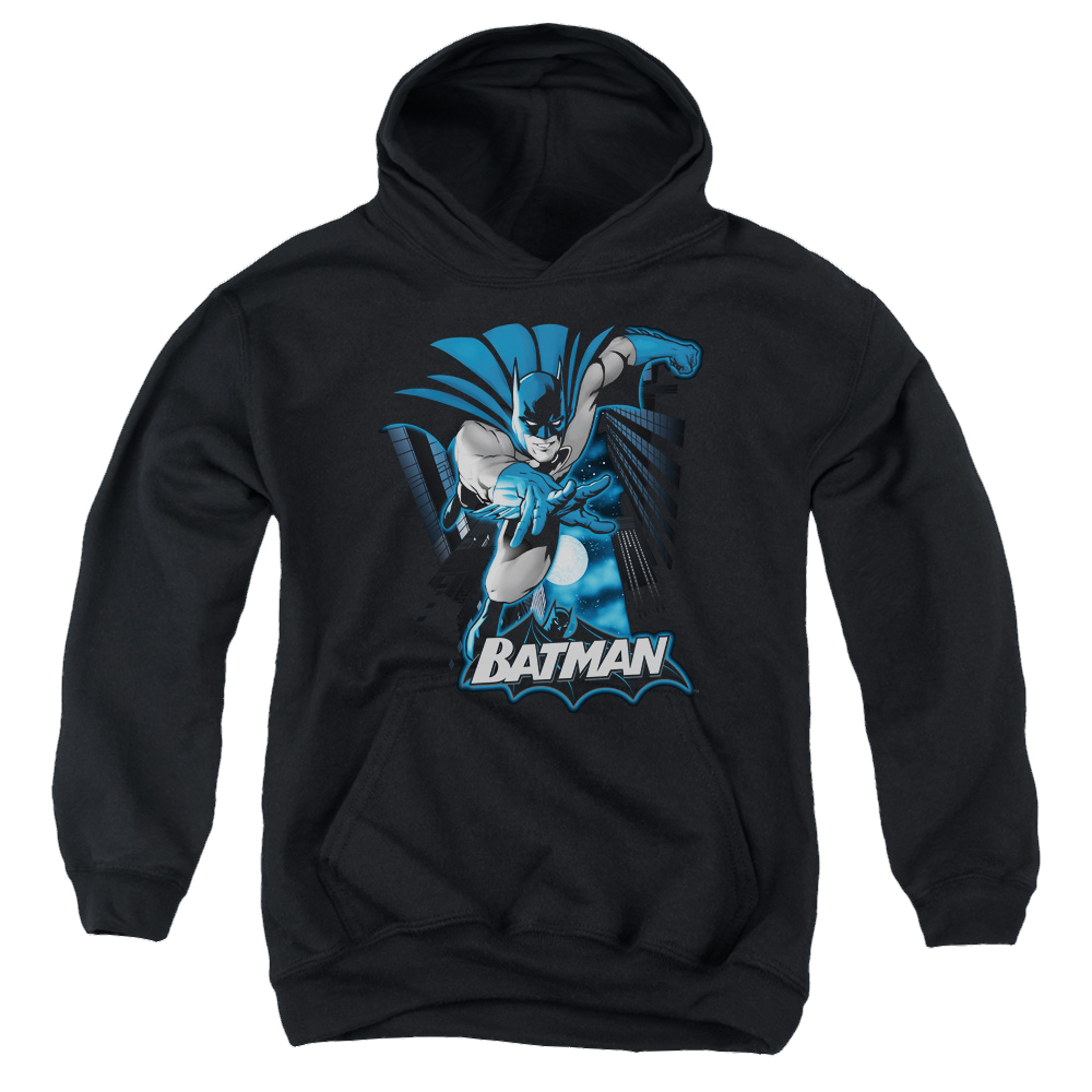 DC Batman Batman Blue & Gray - Youth Hoodie Youth Hoodie (Ages 8-12) Batman   