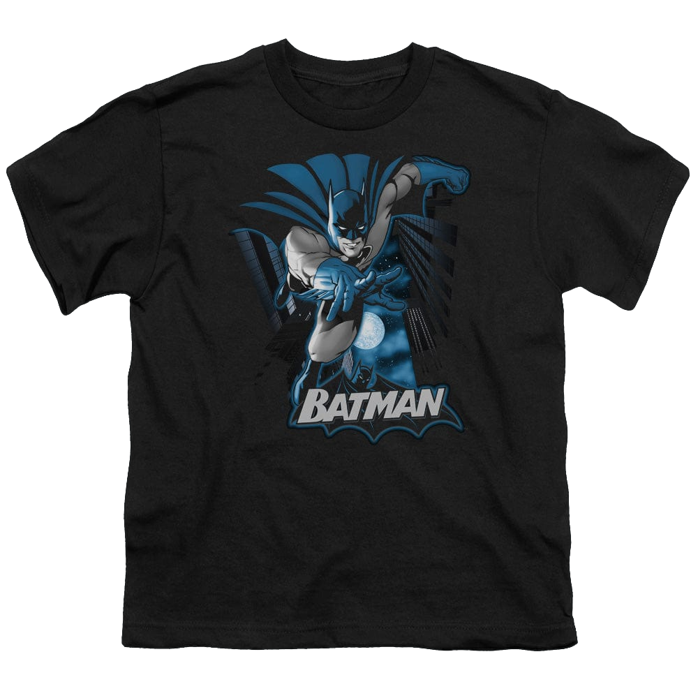 DC Batman Batman Blue & Gray - Youth T-Shirt Youth T-Shirt (Ages 8-12) Batman   