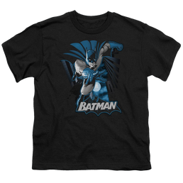 DC Batman Batman Blue & Gray - Youth T-Shirt Youth T-Shirt (Ages 8-12) Batman   