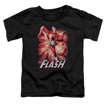 Black toddler t-shirt with Flash Red & Gray graphic