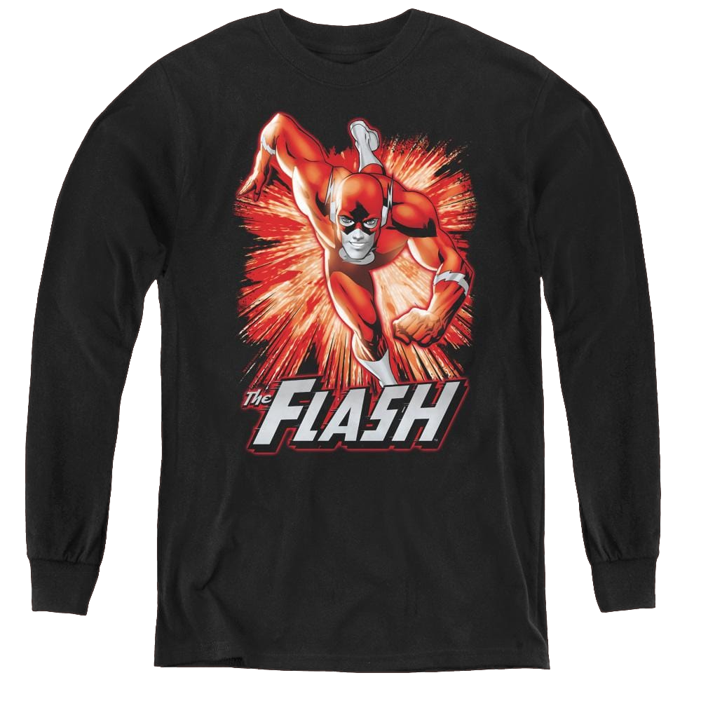 Flash, The Flash Red & Gray - Youth Long Sleeve T-Shirt Youth Long Sleeve T-Shirt The Flash   